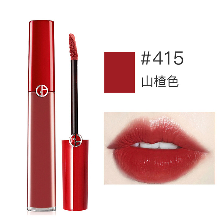 【支持购物卡】意大利 阿玛尼丝绒哑亮唇釉口红6.