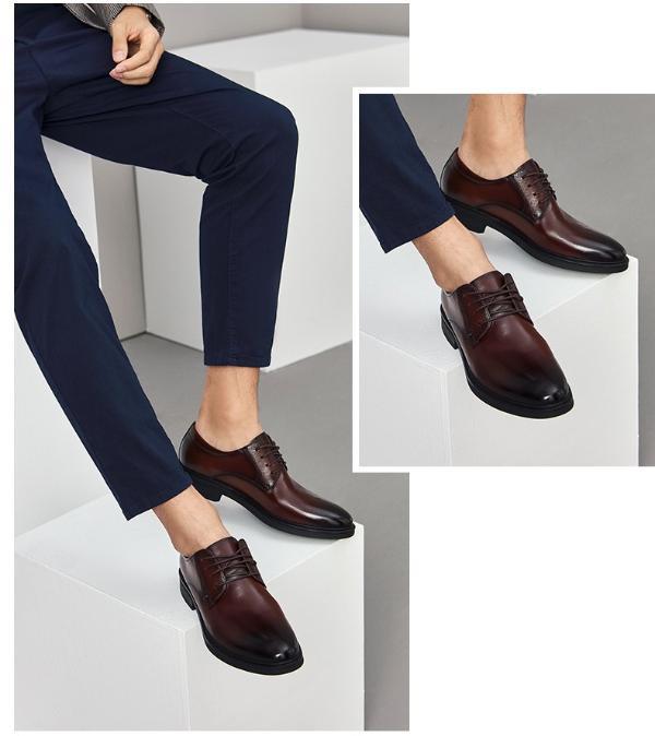 油蜡/小牛牛皮革男皮鞋