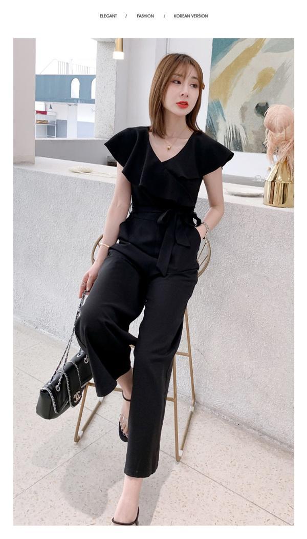 卡姿cagzl时尚套装春夏韩版女装垂感气质修身2002db8001