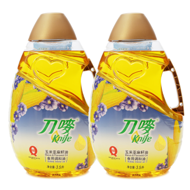 刀唛玉米亚麻籽油食用调和油(3.5l)*2