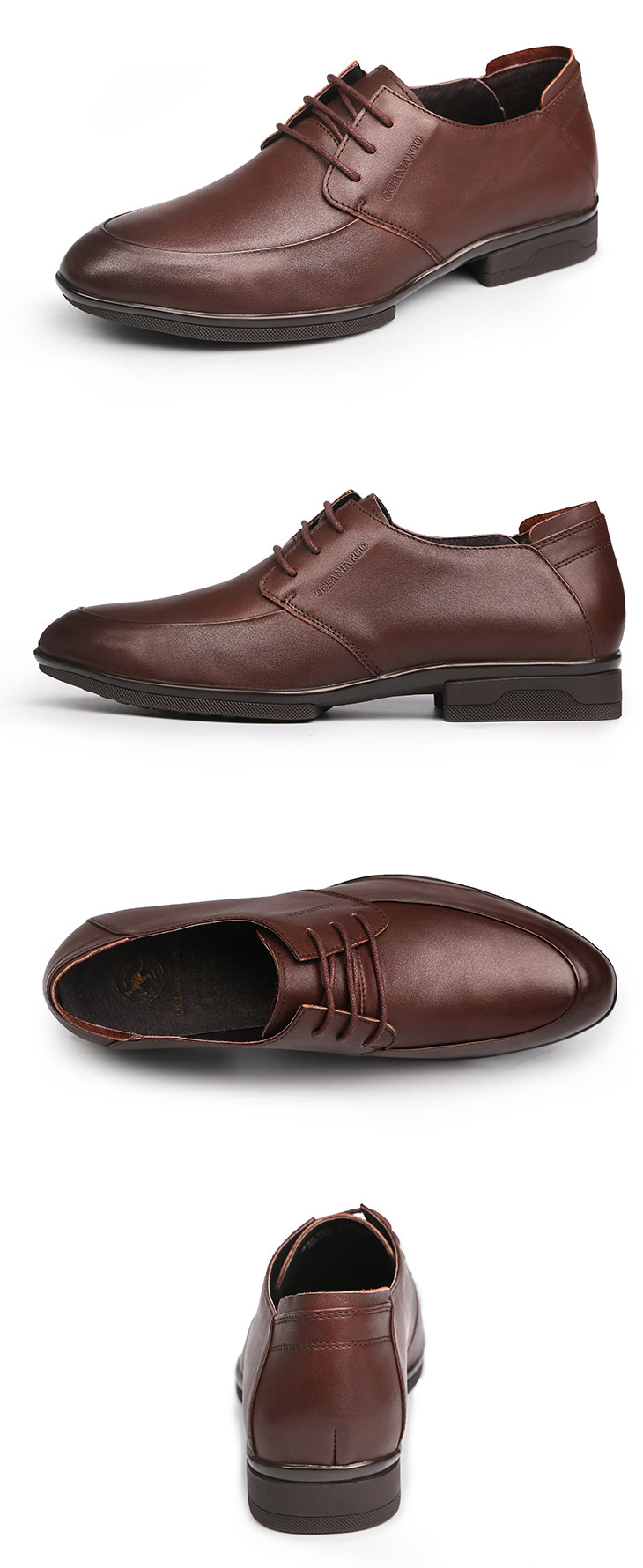 大洋洲袋鼠 男鞋 秋季商务舒适休闲透气头层牛皮商务鞋(43519-a2x918)