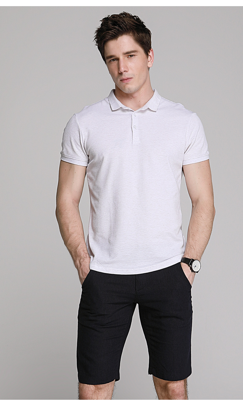 男士翻领polo衫 透气彩棉 舒适百搭 都市男士yp170411-m-白色