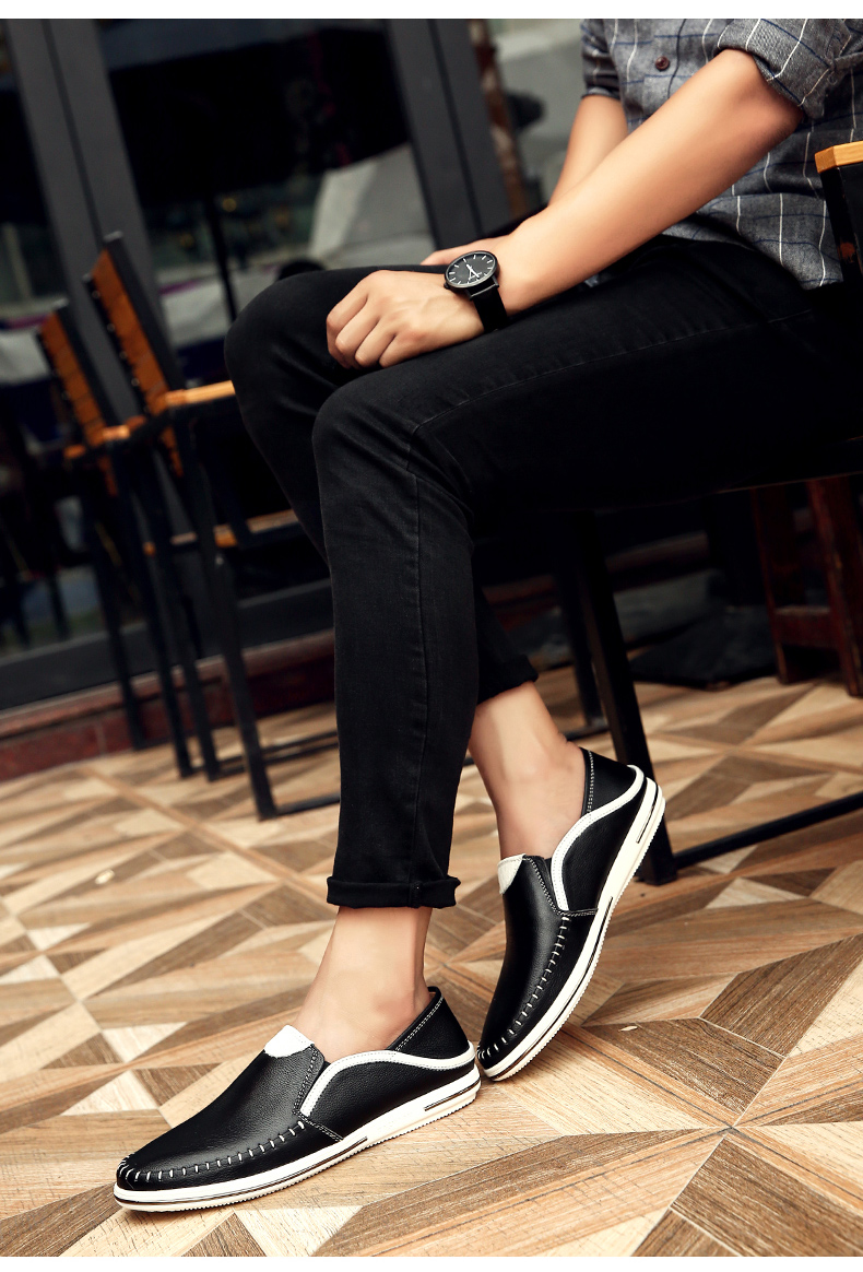 钟表配饰 男鞋 休闲皮鞋 勃乐 2017秋季新款头层牛皮休闲鞋男鞋 dp