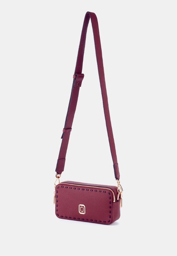 头层牛皮单肩相机包轻奢女士铆钉斜挎手机包