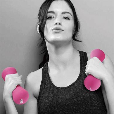 美国居康塑形女哑铃健身锻炼举重0.75kg一个 发货一对 发粉色
