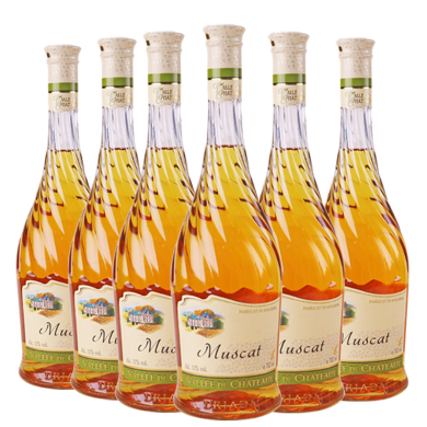 原瓶进口红酒万德古堡慕斯卡甜白葡萄酒原瓶进口750mlx6整箱装