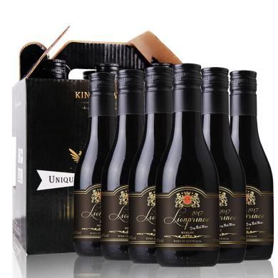 【共12瓶】澳洲小瓶进口红酒 克拉庄园慕狮王子加菲尔德干红葡萄酒 187ml*6瓶*2套 整箱装 14度晚安小酒