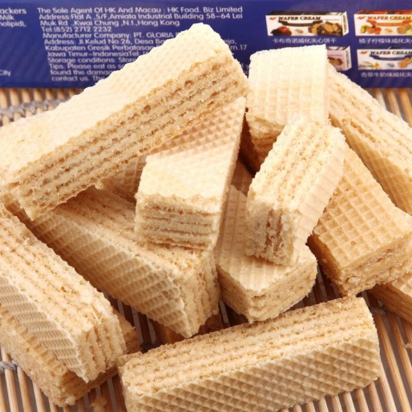 印度尼西亚进口 aji香草牛奶味威化夹心饼干150g