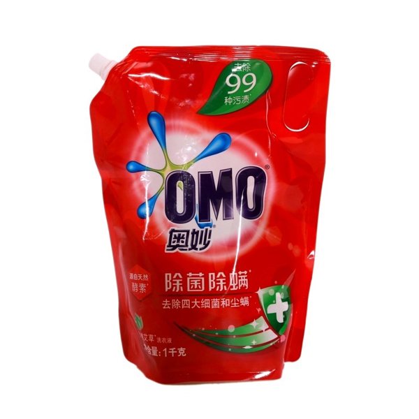 奥妙除菌除螨洗衣液袋装(桉树艾草)(1kg)