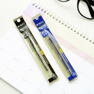 晨光文具中性笔替芯0.5mm考试推荐黑蓝色全针管学习用品 AGR640C3