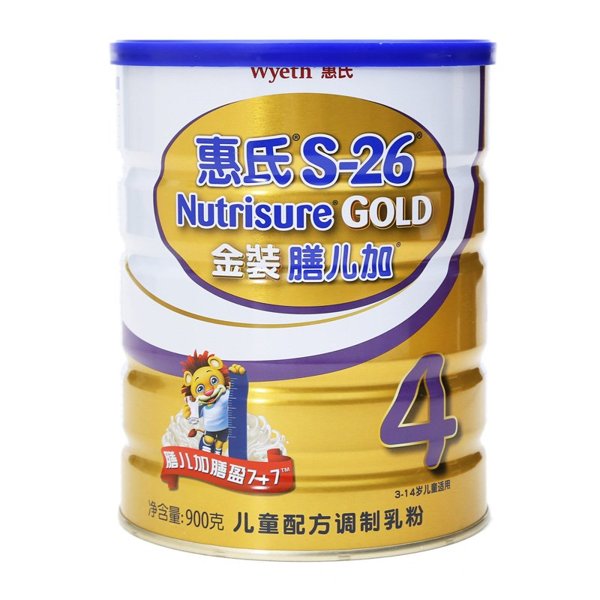 惠氏金装膳儿加儿童配方奶粉4段(900g)