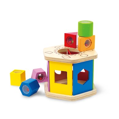 Hape分类积木盒1-2-3岁益智木制宝宝男女孩智力好帮手儿童玩具