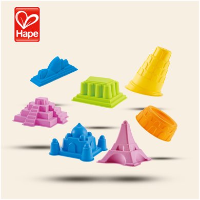 Hape玛雅金字塔模型1-2-6岁沙滩玩具 玩沙儿童宝宝男女孩戏水玩具