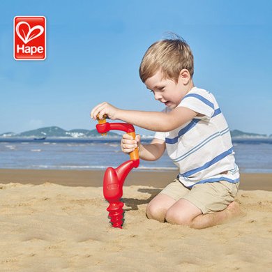 hape沙滩玩具 沙钻玩沙挖沙大号2岁以上儿童宝宝玩具坚硬防晒