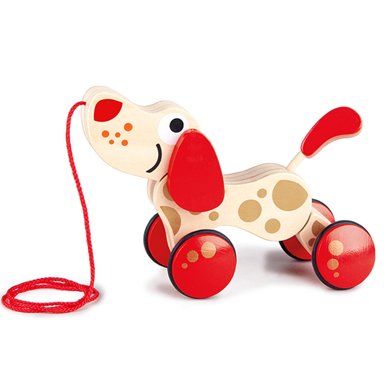 Hape拖拉狗 百变造型儿童玩具 宝宝益智木制 创意学步手拉小狗