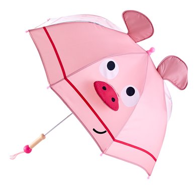 Hape小蓝象粉猪儿童雨伞幼儿园宝宝小学生防水遮阳伞男女孩卡通