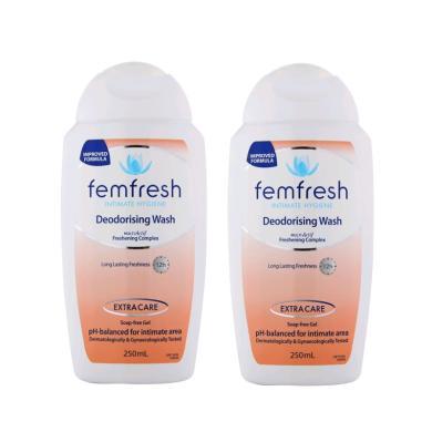 【支持购物卡】【2瓶】澳大利亚femfresh芳芯 护理液 洋百合女性私处护理液 女性洗液 清洁液250ml