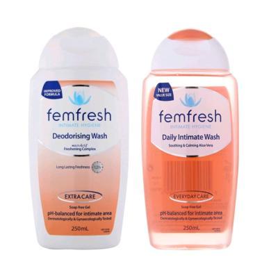 [2瓶装]澳大利亚 femfresh芳芯 护理液 (洋甘菊250ml+百合250ml)女性私处清洁液洗液