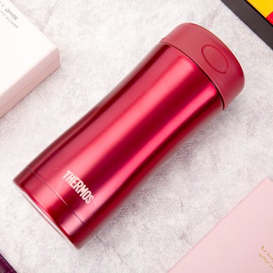 【包邮】膳魔师thermos-简约不锈钢保温杯400毫升高真空时尚办公户外