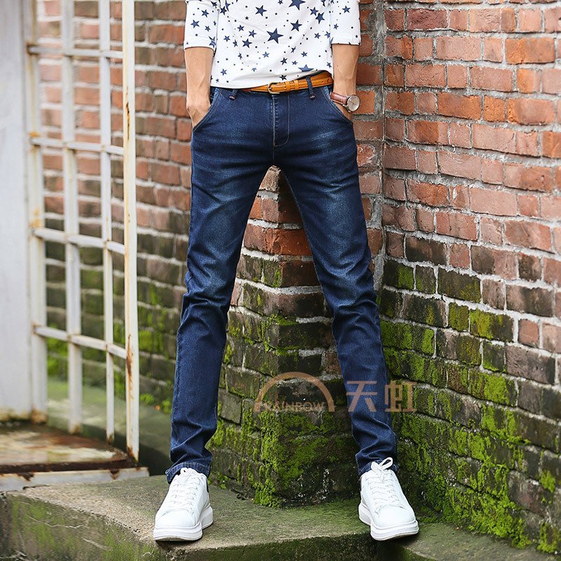 dongta 懂她 男装 牛仔裤 直筒修身男士牛仔长裤 661277-28-蓝色