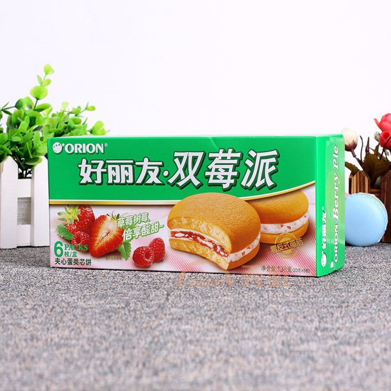 好丽友双莓蛋黄派(138g)