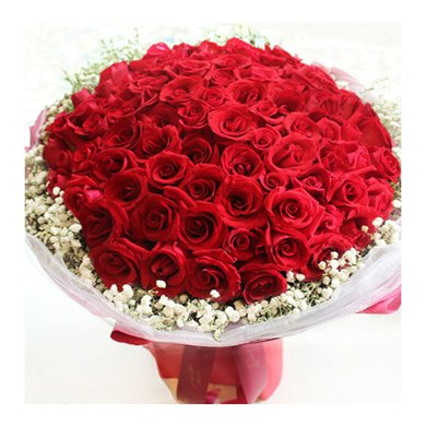 LOVE 99-鲜花99枝精品红玫瑰花束鲜花送老婆爱人女朋友创意生日礼物浪漫