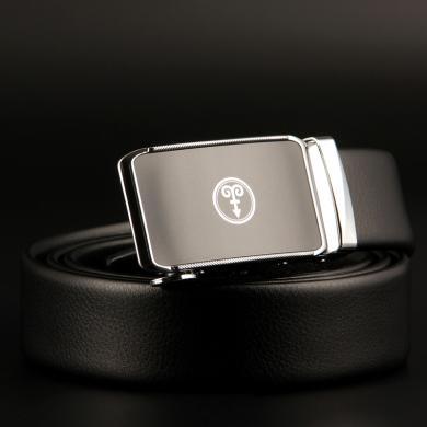 恒源祥羊头标自动扣皮带男士商务休闲款腰带hjd18bb004