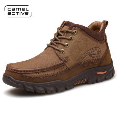 Camel Active/德国骆驼动感男士高帮鞋棉鞋冬季保暖男鞋牛皮户外休闲羊毛雪地靴 1775