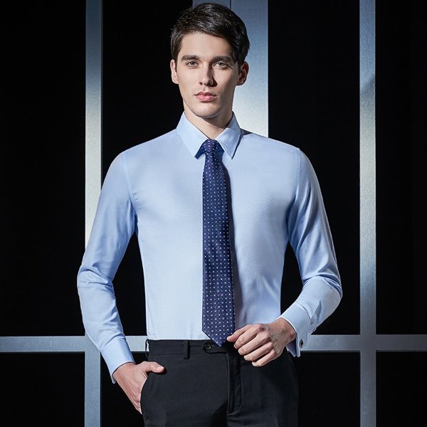 evanhome/艾梵之家 新款衬衫领带男士商务职业正装领带蓝色小花礼盒装