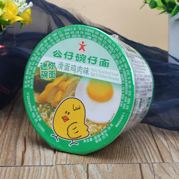 公仔碗仔面迷你滑蛋鸡肉面hn2(36g)