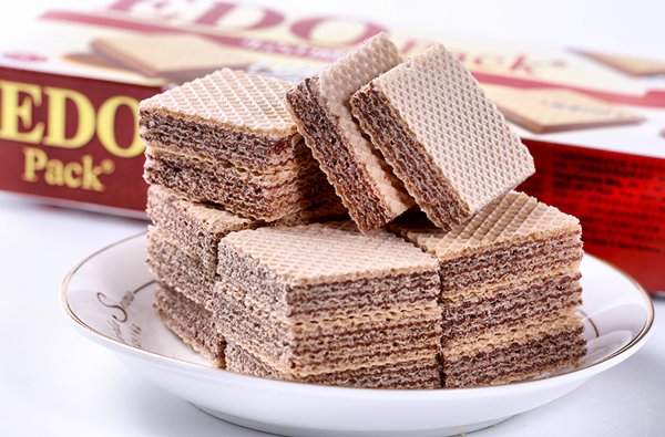 edo pack朱古力巧克力威化饼干172g 夹心薄脆办公室小吃夹心糕点零食