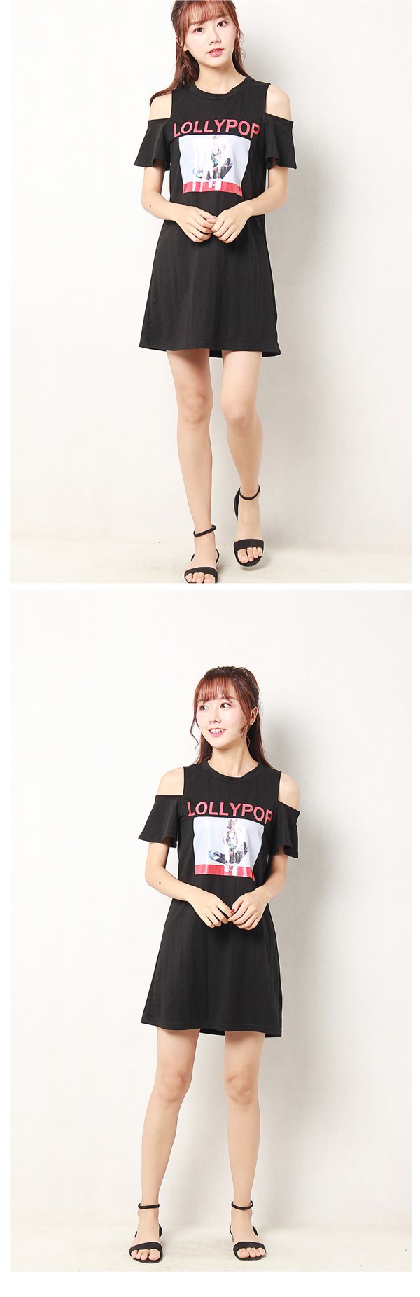 heeto熙图2018时尚露肩中长t恤1262020658