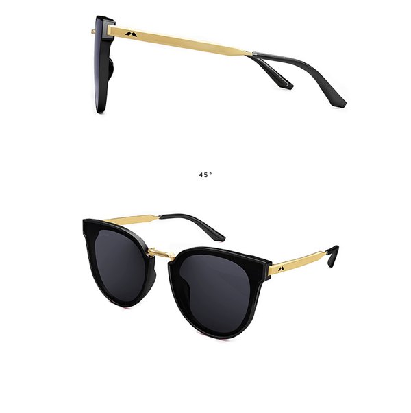 molsion陌森 太阳镜圆脸墨镜女士偏光方脸眼镜ms6035