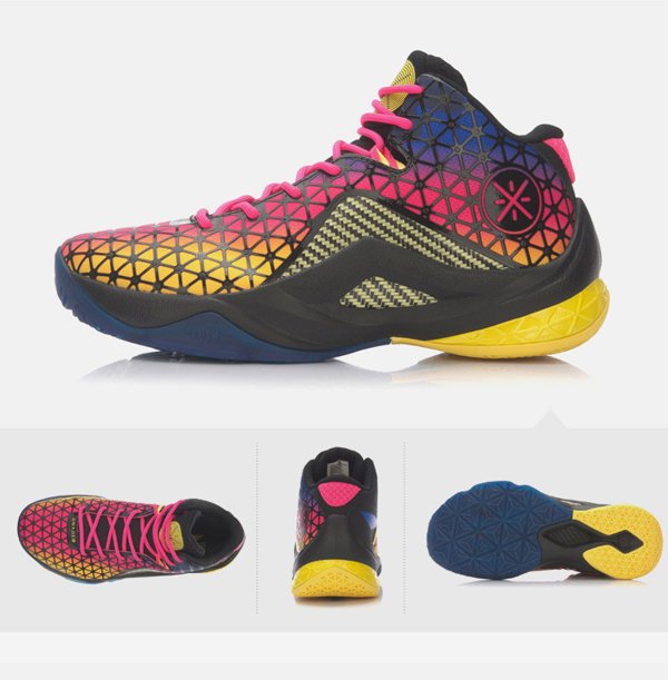 李宁篮球鞋男鞋队尚4 李宁云减震耐磨支撑战靴高帮春季运动鞋abam011